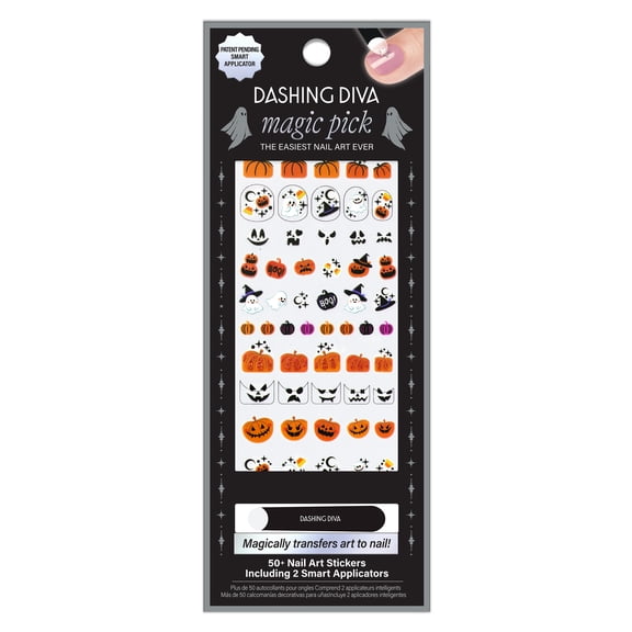 Dashing Diva Magic Pick Nail Art Stickers, Pumpkin Pickin'