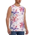 thumbnail image 2 of Kdxio Lilies Flowers for Men's Muscle T-shirt,Sleeveless for Workout Running Athletic Gym Lounge Casual, 2 of 7