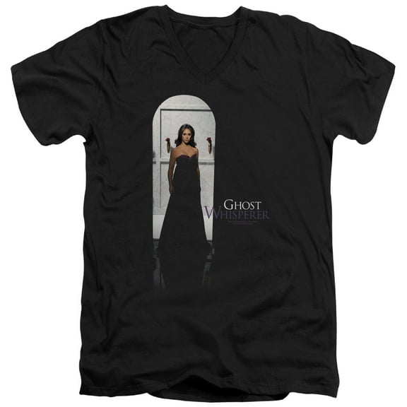 Ghost Whisperer Doorway Adult V-Neck T-Shirt Black