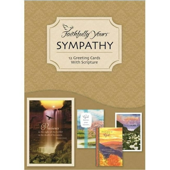 Faithfully Yours 170316 Boxed Card for Sympathy Tranquility - Pack of 12