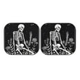 thumbnail image 7 of Daiia Vintage Black white Plant skull 2PCS Car Windshield Sun Shade, Foldable Sun Shield for Car Front Window, Auto Sun Blocker Visor Protector Universal for Truck SUV Pickup-Medium, 7 of 7