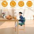 thumbnail image 4 of Dznils Toddler Booster Seat for Dining Table, with Backrest, Safety Buckles, Non-Slip Bottom, Green, 4 of 13