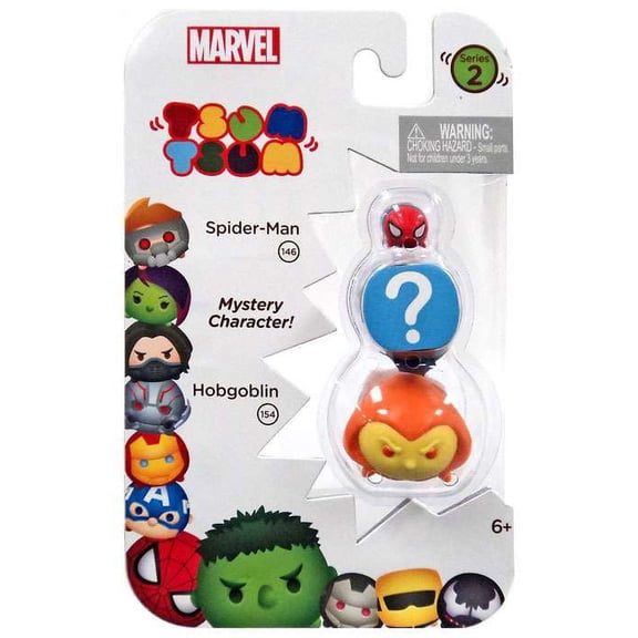 Marvel Tsum Tsum Series 2 Spider-Man & Hobgoblin Mini Figure, 3 Pack