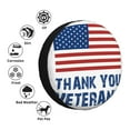 thumbnail image 4 of Naloa Thank You Veterans PVC Leather Spare Tire Wheel Cover Spare Tire Cover, for Car Truck SUV Camper Trailer Universal Fit(14-17in)-17 inch, 4 of 6