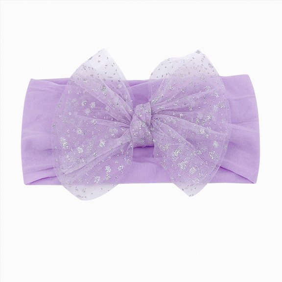 WUANDIXFA Baby Girls' Headbands Baby Headbands Soft Stretchy Nylon Hair Bands with Bows for Newborn Infant Baby Toddler Girls,White,One Size