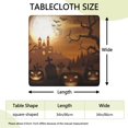 thumbnail image 2 of Halloween Themed Elastic Edge Table Cover 34x34 Inch Square - Features Festive Ghosts and Pumpkins Pattern for Seasonal Decor, 2 of 6