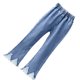 thumbnail image 3 of Pantalones acampanados informales de alta elasticidad para niñas, mallas acampanadas transpirables ajustadas para actividades al aire libre de ocio 150, 3 of 5