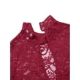 thumbnail image 7 of YiZYiF Womens Floral Lace Skating Leotard Dress Long Sleeve Ballet Dance Wear, 7 of 7