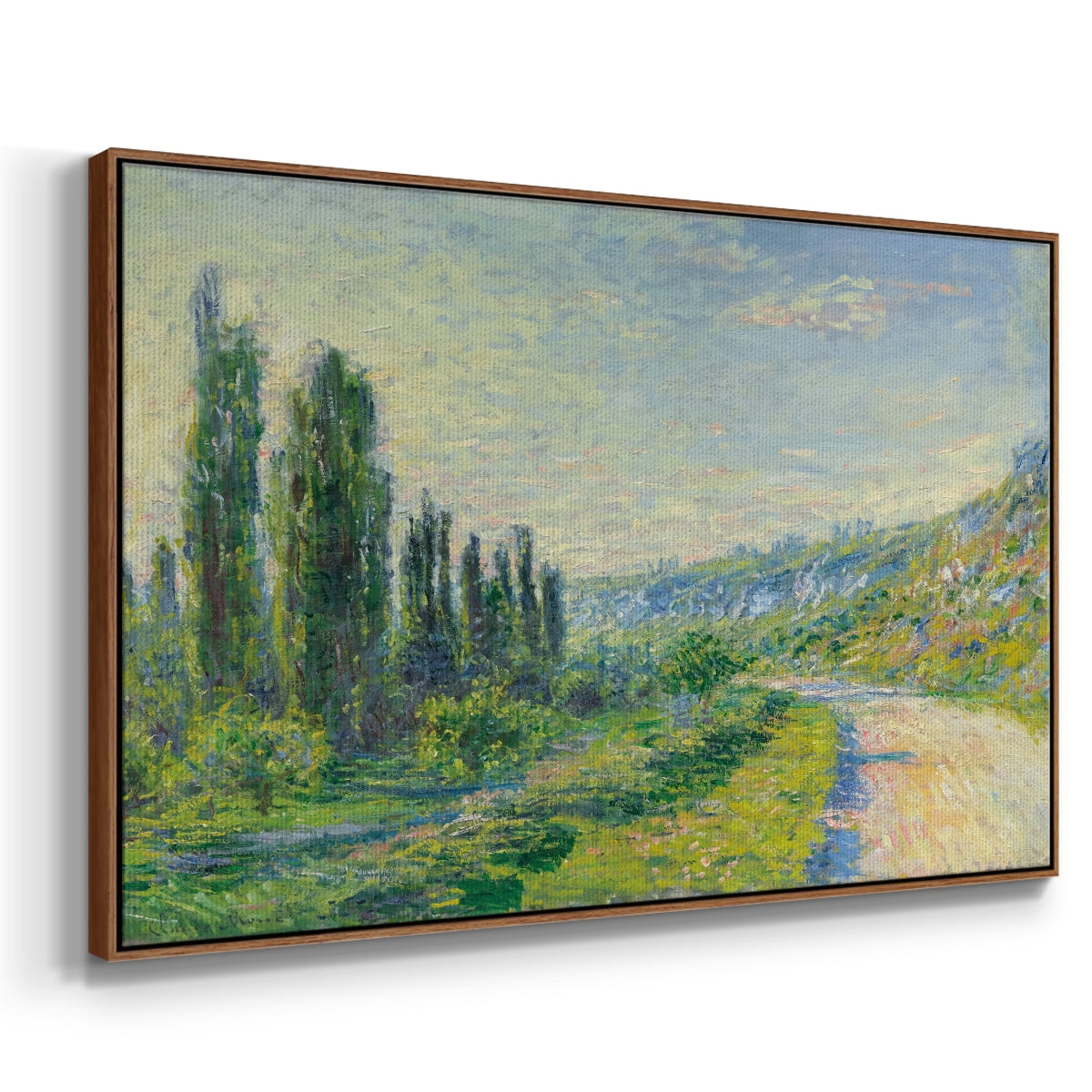 Vintage Landscape-CIV By Wexford Home Framed in Walnut Wood Gallery Wrapped Canvas 27 in. x 41 in.