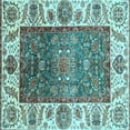 thumbnail image 1 of Ahgly Company Indoor Square Oriental Light Blue Traditional Area Rugs, 5' Square, 1 of 4