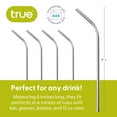 thumbnail image 3 of True Sippy Stainless Steel Straws, Cocktail Reusable Straws Set of 4 Silver, 3 of 7