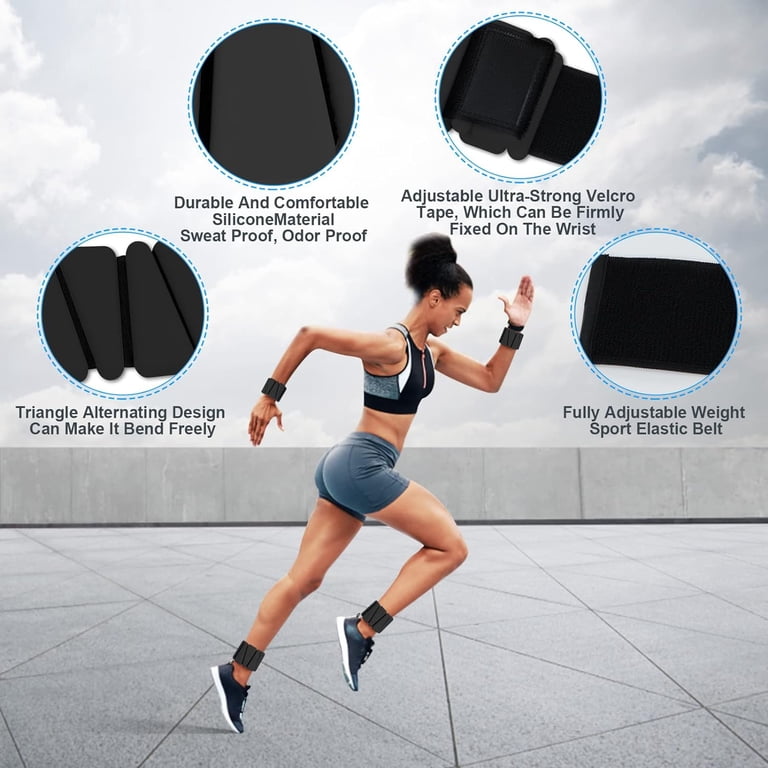Wrist Weights Set Of 2 (1LB Each) Adjustable Ankle Weights
