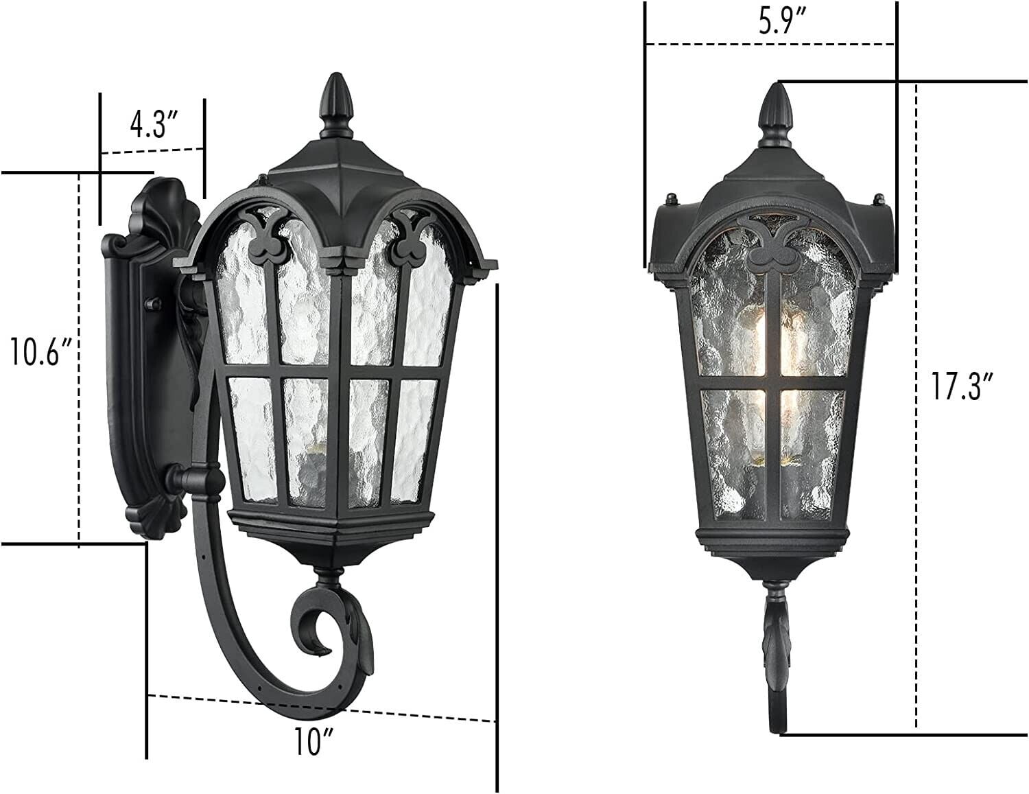 Outdoor Wall Light Fixture Exterior Wall Lantern for Front Porch Garage Patio