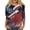 Deep Red #288, variant on KDDYLITQ 250th Anniversary Usa Tshirt for Women Vintage Usa Flag Crew Neck T-Shirts Summer National Flag Print July 4th Tees Usa Star Stripes Cute 3/4 Sleeve Tops Deep Red 3XL