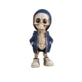 thumbnail image 3 of Figurine de Squelette d'Halloween en Résine pour Décoration Intérieure Bleue, 3 of 8