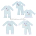 thumbnail image 2 of Pelele de Navidad para niña, conjunto de pijamas para bebé, ropa para niño, mono de burbujas con bordado de nombre, pantalones de manga larga para niño pequeño, 2 of 4