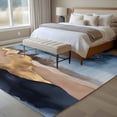 thumbnail image 4 of 6'x9' Area Rugs, Navy Blue Brown Indoor Outdoor Area Rug for Living Room Bedroom, Modern Artwork Vintage Abstract Washable Bathroom Rugs Kitchen Floor Carpet Mats Home Decor Aesthetic, 4 of 8
