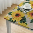 thumbnail image 5 of BANET Small with ,Cotton Linen Fabric Table Cover, Table Cloth for Kitchen Dinning Home Decorations white, 5 of 8