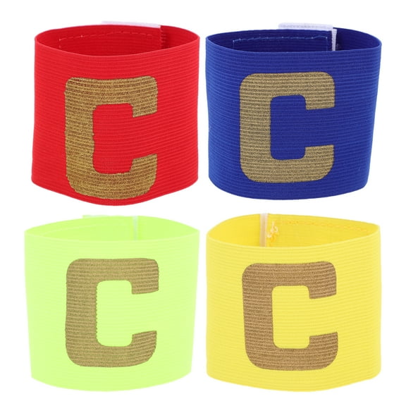 4pcs Portable Sports Armbands Captain's Label Child Arm Bands for Football Match