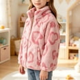 thumbnail image 2 of Atogsazn Kids Girls Fleece Zip Up Jacket Childrens Casual Sherpa Long Sleeve Coat Winter Thick Warm Tops Pink 5-6 Years Fashion, 2 of 7