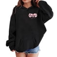 thumbnail image 6 of FYDUU Graphic Hoodies for Girls Bow Print Hooded Sweatshirts Casual Long Sleeve Pullover Tops Fall Cute Trendy Comfy Clothes 4-5 Years, 6 of 6