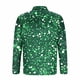 thumbnail image 5 of Blusa y camisa de manga larga con cuello vuelto para hombre, jersey de solapa de manga larga con cremallera, blusa informal con estampado BlingBling a la moda para hombre, poliéster, 5 of 5
