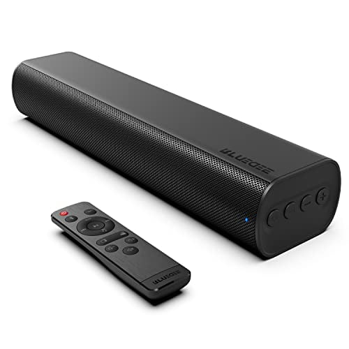 Barras de sonido para TV de 16 pulgadas, barra de sonido cinematográfica para TV con graves impactantes, barra de sonido Bluetooth para TV con control remoto, altavoces de TV montables en la pared, ba