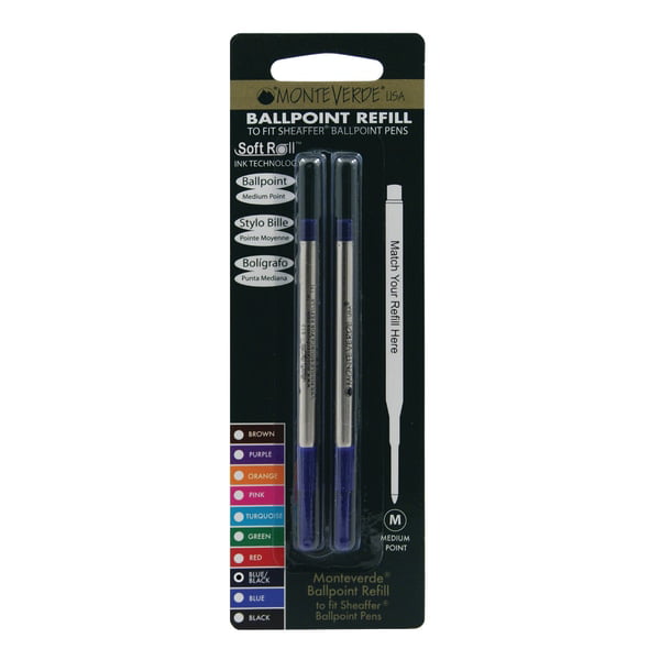 3 Individually Packaged Medium Assortment Black Ink Sheaffer Ballpoint Pens 