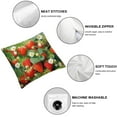 thumbnail image 4 of COMIO  Strawberry Pattern Watercolor Throw Pillow Covers Cool Sweet Juicy Pieces Fruits Throw Pillow Cover Food Drink Decor Pillow Case Cushion case for Sofa 2pc, 4 of 6