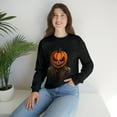 thumbnail image 7 of Halloween Pumpkin Head Unisex Heavy Blend™ Crewneck Sweatshirt Scary, 7 of 7