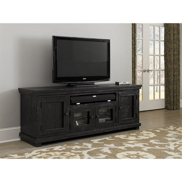 Progressive Furniture Tv Stand Console Table Finish Distressed Black Size 74 L X 20 W 28 H Com Progressive Furniture Tv Stand Console, Tv Console Table Size
