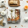 thumbnail image 4 of Sm:)e Buffalo Plaid Fall Thanksgiving Table Cloth 60 x 84 Inch Rectangle, Pumpkin Birdhouse Mushroom Orange, 4 of 6