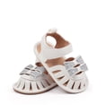 thumbnail image 4 of Tigivemen Closed Toe Sandals for Infant Baby Girls Fashion Bowknot Summer Shoes with Soft Soles White Size 5, 4 of 6