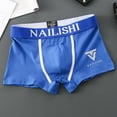 thumbnail image 2 of Lovzfmll Men's Underwear Ice Silk Boxer Briefs, Breathable Mesh Panel Boxer Shorts, Lightweight Quick Dry Underwear with Comfort Fit, Summer Casual Wear, 2 of 3