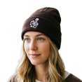 thumbnail image 3 of SYMOID Winter Hat for Men Women - Cuffed Knit Beanie with Skeleton Embroidery, Coffee Hats,Size Free Size, 3 of 6