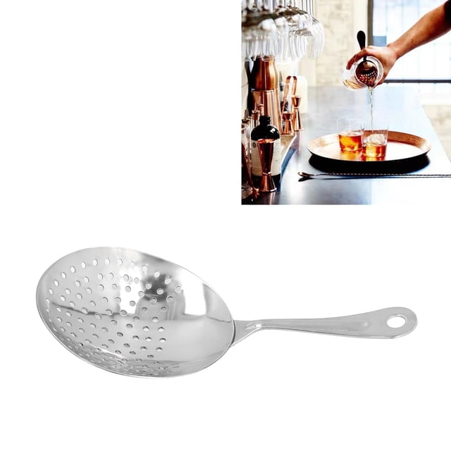 Colador de Cóctel de Carcasa de Acero Inoxidable Cuchara de Colador de Cóctel para Bebidas Barra de Cocina para el Hogar Colador de Té Suelto para Alimentos Colador de Malla ANGGREK Otros