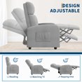 thumbnail image 3 of Danolapsi Recliner Chair for Adults, Lazy Recliner Ergonomic Adjustable Single Sofa Enhanced with Side Pocket, Tall Back, Wide Arms & Padded Seat, Home Theater Seating for Living Room, 3 of 6