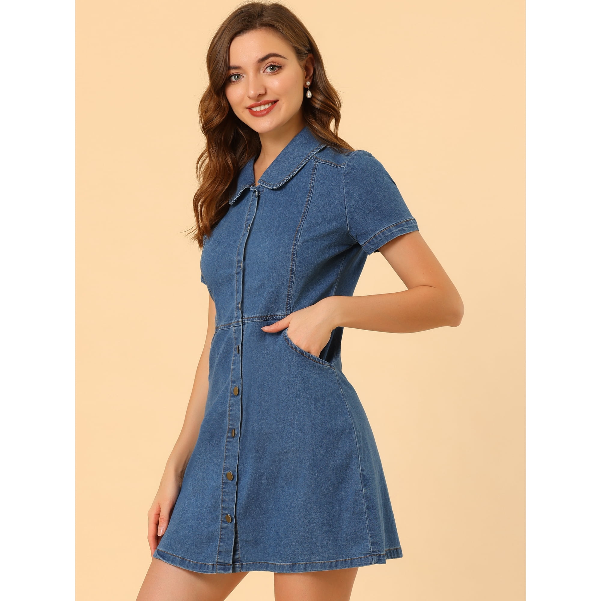 Blue jean dresses women's dresses sales