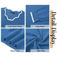 thumbnail image 5 of Fantaslook Color Block Sweaters for Women V Neck Pullover Lightweight Sweaters Long Sleeve Tops Fall Fashion Clothes, 5 of 7