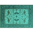 thumbnail image 1 of Ahgly Company Indoor Rectangle Oriental Turquoise Blue Industrial Area Rugs, 8' x 12', 1 of 4