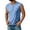 Blue#224, variant on Evdexr Mokaloha Shirts for Men Light Weight Button Down Sleeveless Henley Shirt Muscle Fit Solid Colour Golf Shirt Hipster Workout Tee Shirt Vest with Pockets Brown 3XL