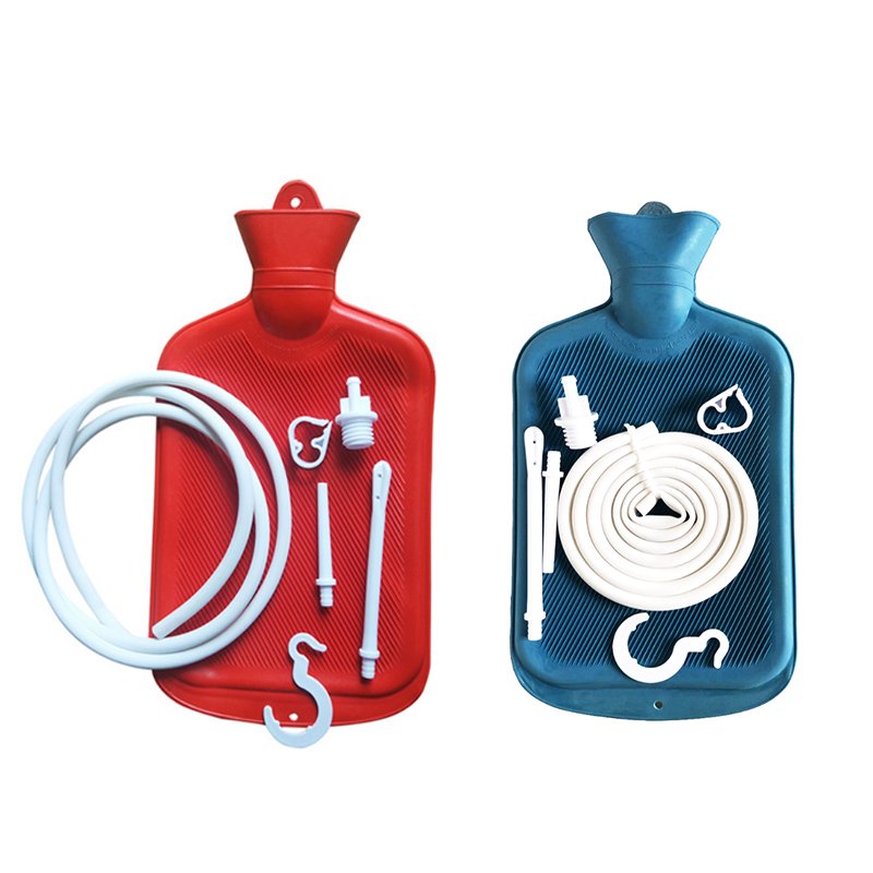Enema Kit 2L Enema Bag Hot Water Bottle Bag 4.90ft. Long Silicone