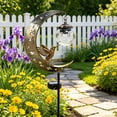 thumbnail image 6 of LOWLHOME Solar Garden Ground Light,Hummingbird Moon Solar Garden Stake Light,Waterproof Half Moon LED Pathway Decor Crackle Hanging Glass Globe Ball Metal Moon Ball, 6 of 7