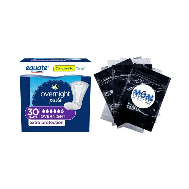 Women's Overnight Extra Protection Incontinence Pads, Overnight