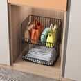 thumbnail image 4 of Cesta de frutas de 2 niveles para carrito de almacenamiento de cocina apilable de metal, 4 of 8