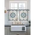 thumbnail image 2 of Boho Southwest Tier Curtains 24 Inch Length,Sheer Curtains for Bedroom Living Room Country Tribe Ethnic Traditional Pattterned Short Kitchen Curtains Drapes for Small Half Window 27.5"x24" 2 Panels, 2 of 7