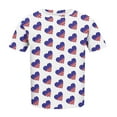 thumbnail image 4 of Brnmxoke Plus Size USA Flag Star Stripe Shirt for Women 4th of July American Flag Print Tee Tops Oversized Short Sleeve Patriotic T-Shirt Blouse White,L, 4 of 5