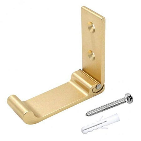 

4xAluminum Alloy Foldable Robe Hook Organizer Golden
