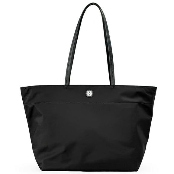 Tory Burch Women's Medium Top-Zip Nylon Tote Bag (Black)