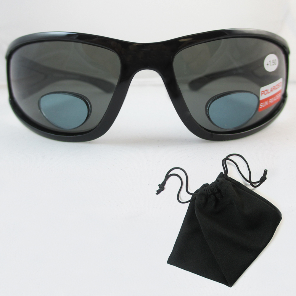 Polarized Bifocal Sunglasses Mens Womens UV Fishing Reading Black Brown +1.50 - image 2 of 6